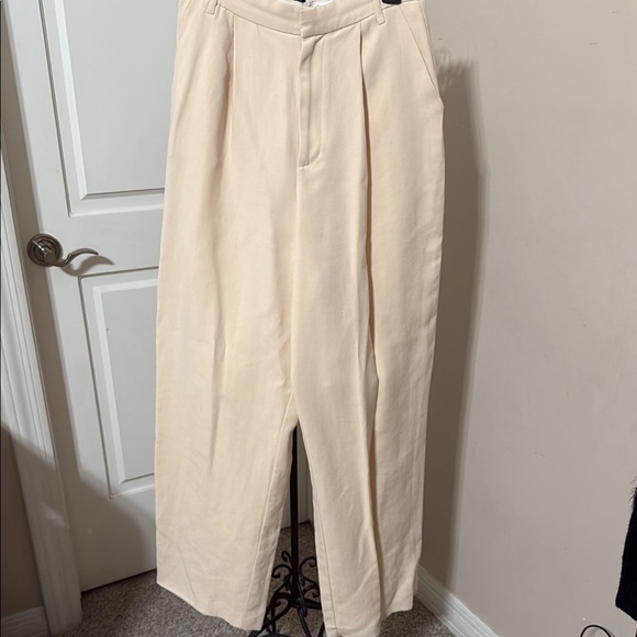 Zara Beige Wide Leg Trousers - Picture 1 of 5